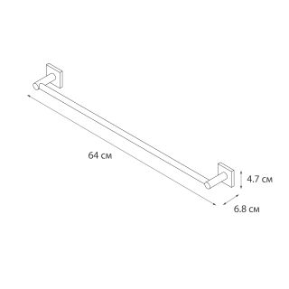 Полотенцедержатель трубчатый Fixsen Lux Chrome, 60см (FX-15001A)